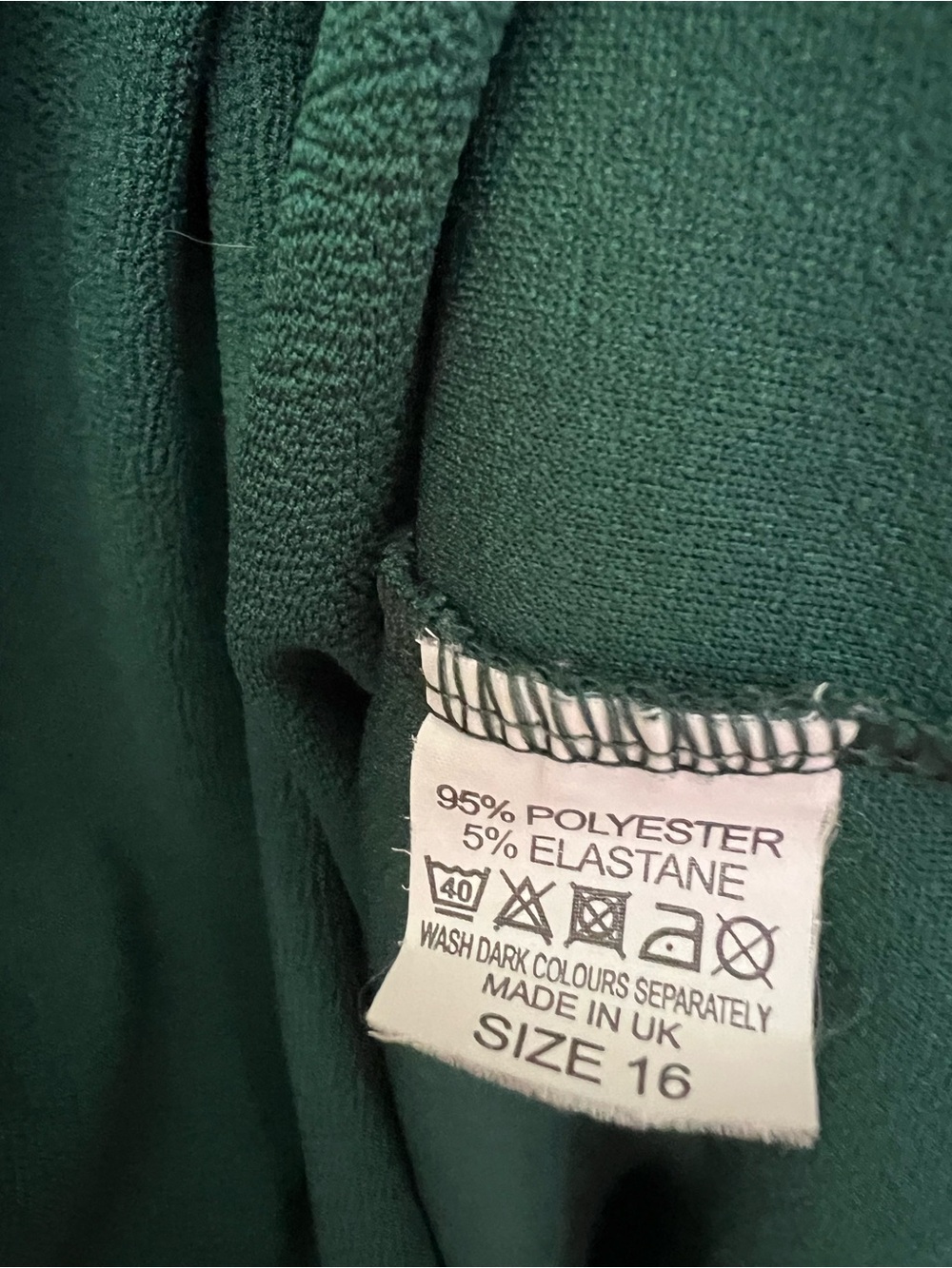 PrettyLittleThing Teal Asymmetrical Bodycon green Dress Size 16 - Picture 7 of 8